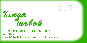 kinga turbok business card